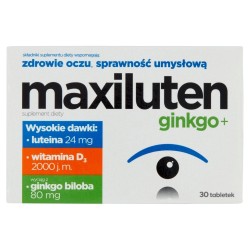 Maxiluten Ginkgo+ - luteina z ginkgo-biloba - 30tab.