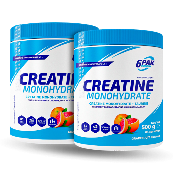 6Pak Creatine Monohydrate 500g + 500g dwupak