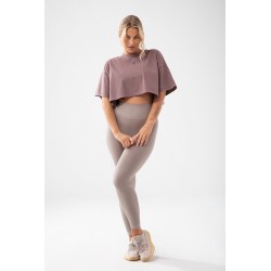 Trecgirl Basic T-shirt 160 Purple - crop top fioletowy