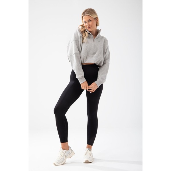Trecgirl Basic Sweatshirt 160 Grey - crop hoodie szary