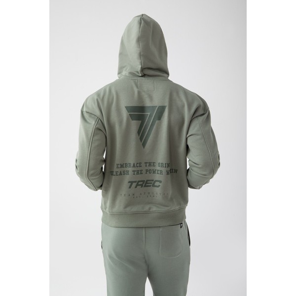 NOWOŚĆ Zielona bluza męska z kapturem TW BASIC HOODIE 183 M GREEN