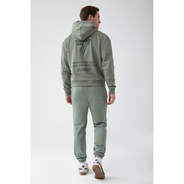 NOWOŚĆ Zielona bluza męska z kapturem TW BASIC HOODIE 183 M GREEN