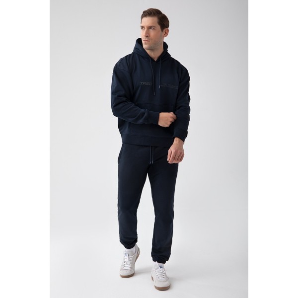NOWOŚĆ Granatowa bluza męska z kapturem TW BASIC HOODIE 184 M NAVY