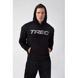 NOWOŚĆ Czarna bluza męska z kapturem TW BASIC HOODIE 185 M BLACK