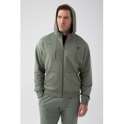 NOWOŚĆ Zielona bluza rozpinana męska TW BASIC HOODIE ZIP 180 M GREEN