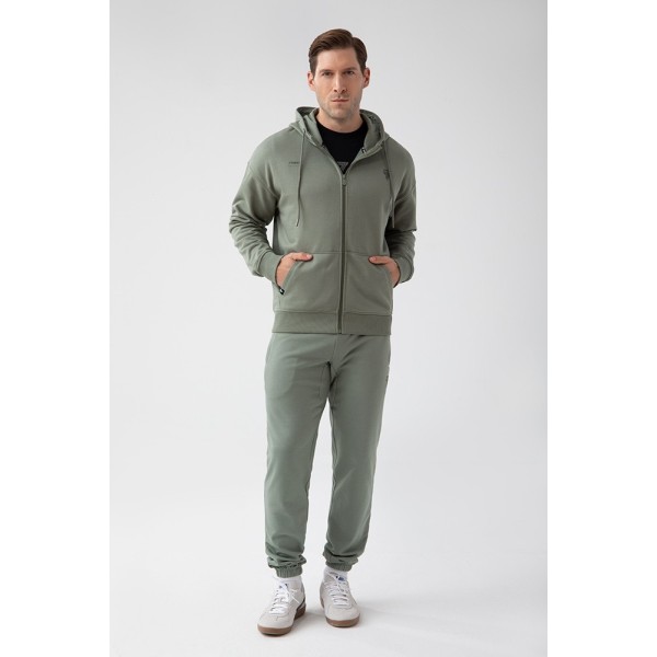 NOWOŚĆ Zielona bluza rozpinana męska TW BASIC HOODIE ZIP 180 M GREEN