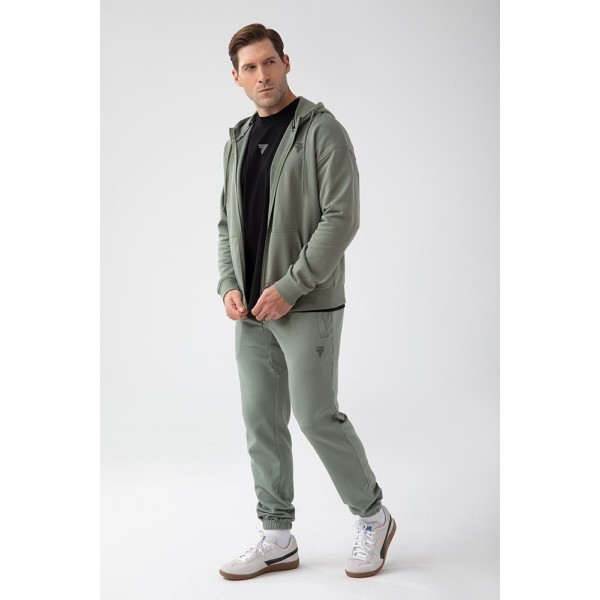 NOWOŚĆ Zielona bluza rozpinana męska TW BASIC HOODIE ZIP 180 M GREEN