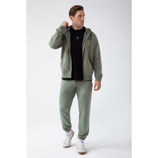 NOWOŚĆ Zielona bluza rozpinana męska TW BASIC HOODIE ZIP 180 M GREEN