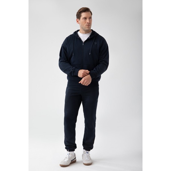 NOWOŚĆ Granatowa bluza rozpinana męska TW BASIC HOODIE ZIP 181 M NAVY