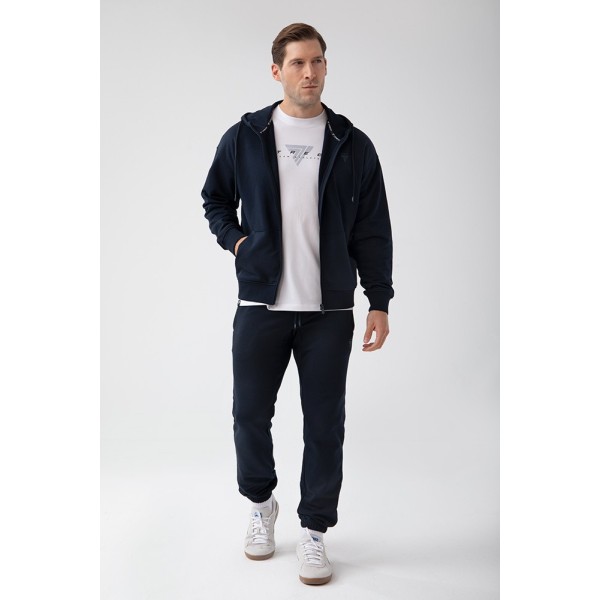 NOWOŚĆ Granatowa bluza rozpinana męska TW BASIC HOODIE ZIP 181 M NAVY