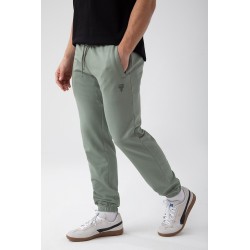 NOWOŚĆ Zielone spodnie dresowe męskie TW BASIC PANTS 180 M GREEN