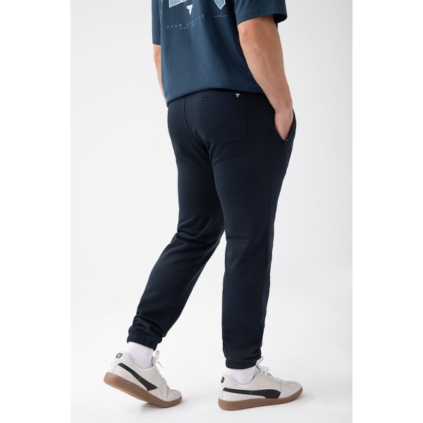 NOWOŚĆ Granatowe spodnie dresowe męskie TW BASIC PANTS 181 M NAVY
