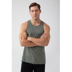 NOWOŚĆ Zielony tank top męski TW BASIC TANK TOP 180 M GREEN