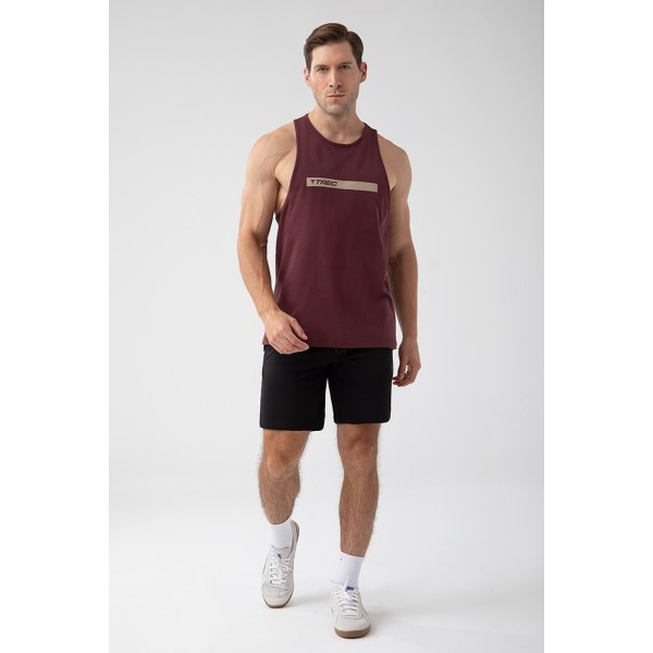NOWOŚĆ Bordowy tank top męski TW BASIC TANK TOP 181 M BURGUNDY