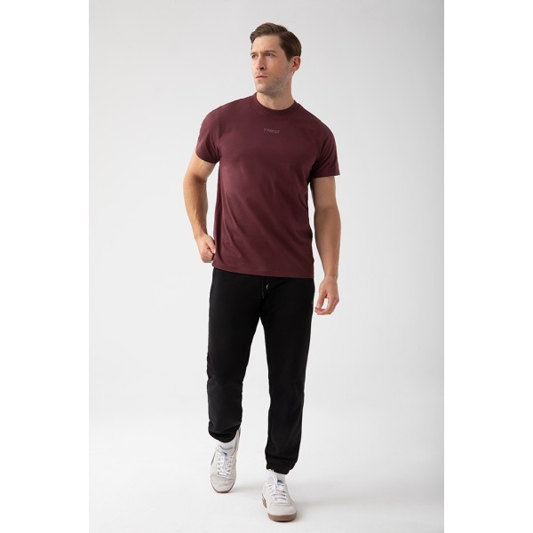 NOWOŚĆ Bordowy T-shirt męski TW BASIC TSHIRT 182 M BURGUNDY