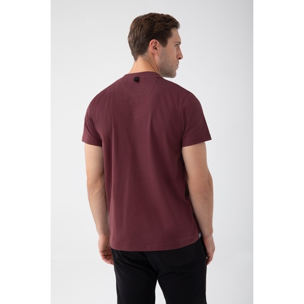NOWOŚĆ Bordowy T-shirt męski TW BASIC TSHIRT 182 M BURGUNDY