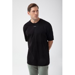 NOWOŚĆ Czarny T-shirt męski TW BASIC TSHIRT OVERSIZE 181 M BLACK