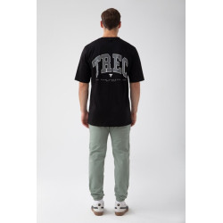 NOWOŚĆ Czarny T-shirt męski TW BASIC TSHIRT OVERSIZE 180 M BLACK