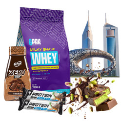 Dubajskie klimaty - białko + baton + sos