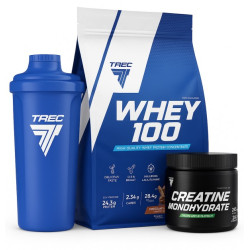 Zestaw Trec bestsellers: białko + kreatyna + shaker gratis!