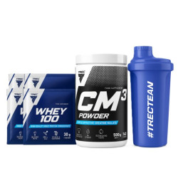 Zestaw Jabłczan kreatyny 500g + Białko + Shaker 700ml Gratis