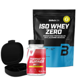 Biotech USA Iso Whey Zero 454g + Thermo Fat Burner 60 kaps + Pillbox