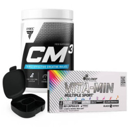 Trec CM3 360 kaps. + Vitamin Multiple Sport 60 kaps. + pillbox